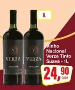 Rede Supermarket Vinho Nacional Verza Tinto Suave oferta
