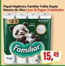 Rede Supermarket Papel Higiênico Familiar Folha Dupla Neutro de 30m oferta
