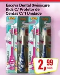 Rede Supermarket Escova Dental Swisscare Kids C/ Protetor de Cerdas C/ 1 Unidade oferta