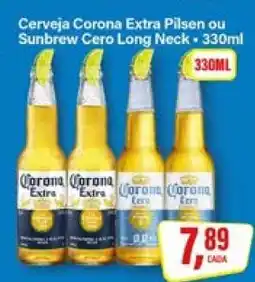 Rede Supermarket Cerveja Corona Extra Pilsen ou Sunbrew Cero Long Neck - 330ml oferta