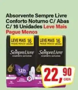 Rede Supermarket Absorvente Sempre Livre Conforto Noturno C/ Abas C/ 16 Unidades oferta
