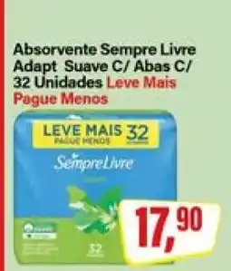 Rede Supermarket Absorvente Sempre Livre Adapt Suave C/ Abas C/ 32 Unidades oferta