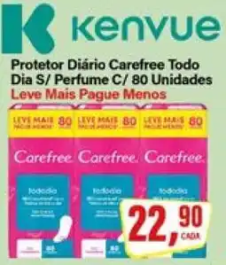 Rede Supermarket Protetor Diário Carefree Todo Dia S/ Perfume C/ 80 Unidades oferta
