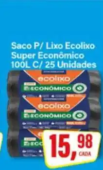Rede Supermarket Saco P/ Lixo Ecolixo Super Econômico oferta