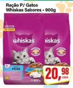 Rede Supermarket Ração P/ Gatos Whiskas Sabores - 900g oferta