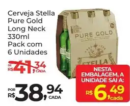 Super Luna Cerveja Stella Pure Gold Long Neck oferta