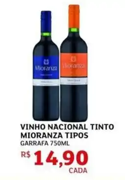 Assaí Atacadista Vinho nacional tinto mioranza tipos garrafa oferta
