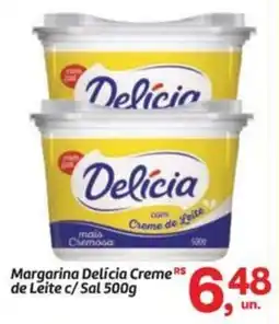 Fort Atacadista Margarina Delícia Creme RS de Leite c/ Sal oferta