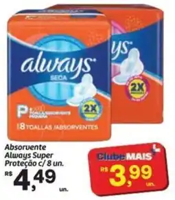 Fort Atacadista Absorvente Always Super Proteção c/8 un. oferta