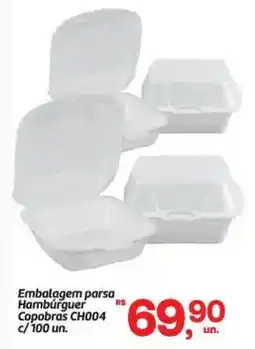 Fort Atacadista Embalagem parsa Hambúrguer Copobras CHO04 c/100 un. oferta