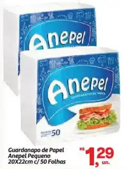 Fort Atacadista Guardanapo de Papel Anepel Pequeno 20X22cm c/50 Folhas oferta