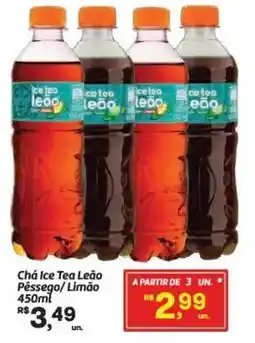 Fort Atacadista Chá Ice Tea Leão Pêssego/Limão oferta
