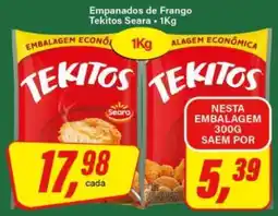 Rede Supermarket Empanados de Frango Tekitos Seara - 1Kg oferta