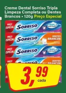 Rede Supermarket Creme Dental Sorriso Tripla Limpeza Completa ou Dentes Brancos oferta