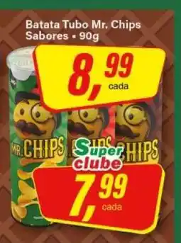 Rede Supermarket Batata Tubo Mr. Chips Sabores oferta