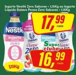 Rede Supermarket iogurte Nestlé Zero Sabores ou iogurte Liquido Batavo Pense Zero Sabores oferta