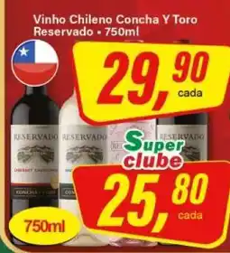 Rede Supermarket Vinho Chileno Concha Y Toro Reservado oferta