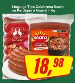 Rede Supermarket Linguiça Tipo Calabresa Seara ou Perdigão oferta