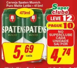 Rede Supermarket Cerveja Spaten Munich Puro Malte Latão - 473ml oferta