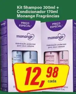 Rede Supermarket Kit Shampoo 300ml + Condicionador 170ml Monange Fragrâncias oferta