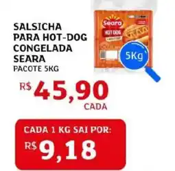 Assaí Atacadista Salsicha para hot-dog congelada seara oferta