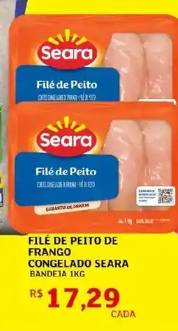 Assaí Atacadista Filé de peito de frango congelado seara bandeja oferta