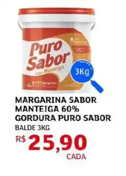 Assaí Atacadista Margarina sabor manteiga 60% gordura puro sabor balde oferta