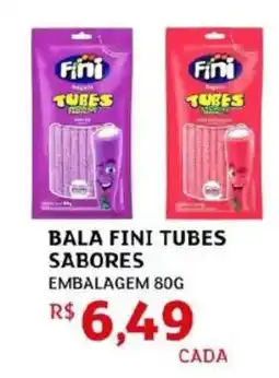 Assaí Atacadista Bala fini tubes sabores oferta