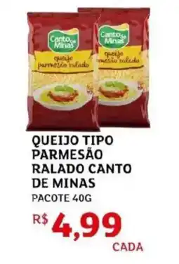 Assaí Atacadista Queijo tipo parmesão ralado canto de minas pacote oferta