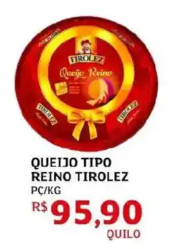 Assaí Atacadista Queijo tipo reino tirolez oferta