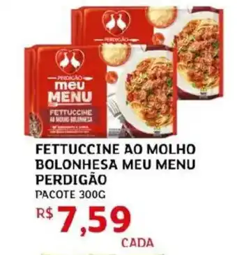 Assaí Atacadista Fettuccine ao molho bolonhesa meu menu perdigão oferta