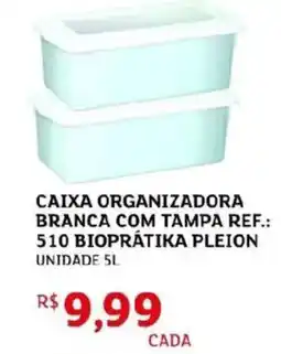 Assaí Atacadista Caixa organizadora branca com tampa oferta