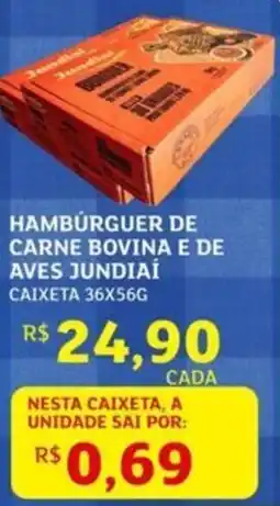 Assaí Atacadista Hamburguer de carne bovina e de aves jundiaí oferta