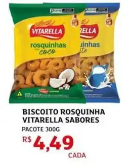 Assaí Atacadista Biscoito rosquinha vitarella sabores pacote oferta