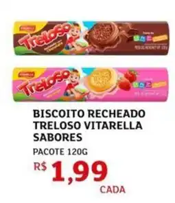 Assaí Atacadista Biscoito recheado treloso vitarella sabores oferta