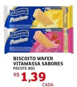 Assaí Atacadista Biscoito wafer vitamassa sabores oferta