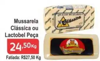 Calvo Atacadista Mussarela Classica ou Lactobel peca 1kg oferta