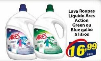Vencedor Atacadista Lava roupas Liquido Ares Action Blue ou Green galao 5L oferta