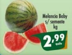 Melancia Baby s/ semente 1kg
