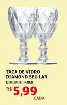 Assaí Atacadista Taça de vidro diamond seu lar unidade oferta