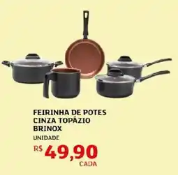 Assaí Atacadista Feirinha de potes cinza topázio brinox unidade oferta