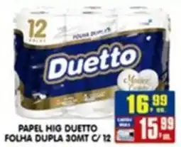 Higa's Supermercado Papel hig duetto folha dupla 30mt c/12 oferta