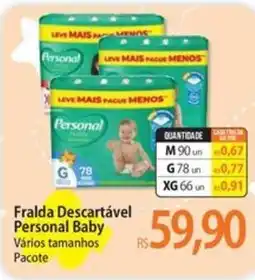 Atacadão Fralda Descartável Personal Baby oferta