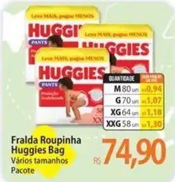 Atacadão Fralda Roupinha Huggies Bag oferta