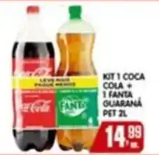 Higa's Supermercado Kit 1 coca cola+ 1 fanta guarana pet oferta