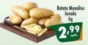 Vencedor Atacadista Batata Monalisa Lavada 1kg oferta