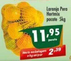 Vencedor Atacadista Laranja pera Hortmix pacote 5kg oferta