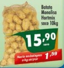 Vencedor Atacadista Batata Monalisa Hortmix saco 10kg oferta
