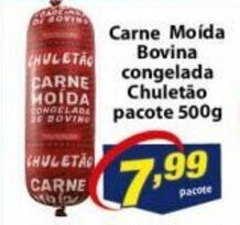 Vencedor Atacadista Carne moida bovina congelada Chuletao 500g oferta