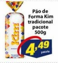 Vencedor Atacadista Pao de Forma Kim Tradicional pacote 500g oferta